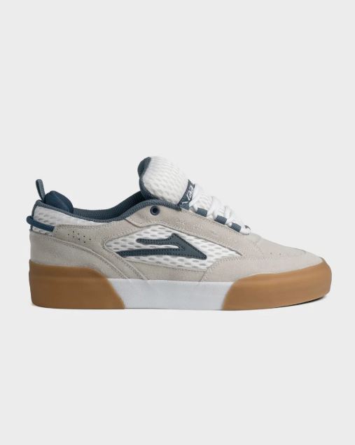 Lakai Payload Skate Shoes White Suede Blue Gum - UK 8