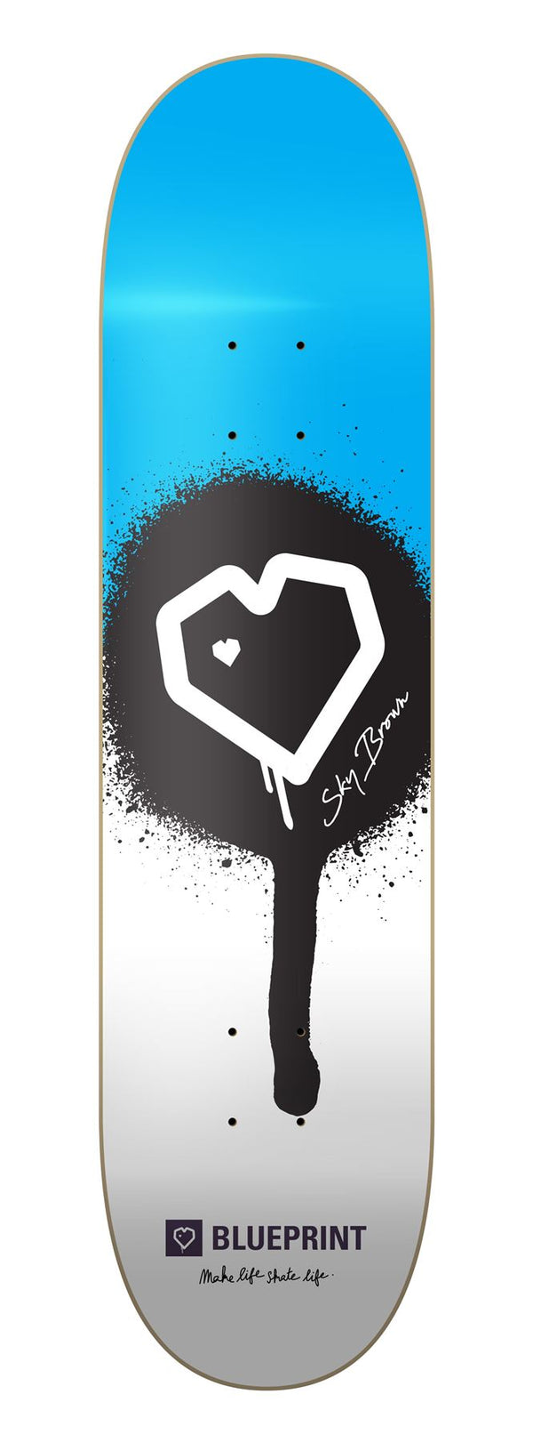Blueprint x Sky Brown x MLSL Collab Guest Blue / White Skateboard Deck - 8.25