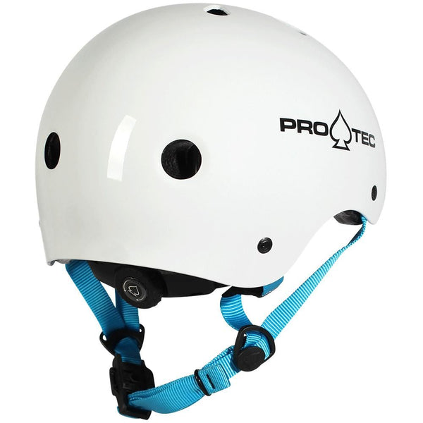 Pro-Tec Helmet JR Classic Fit Cert - Gloss White - Skatewarehouse.co.uk