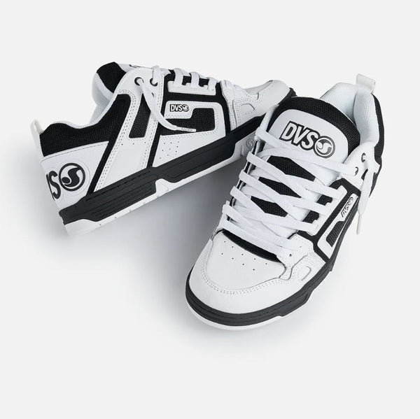 DVS Comanche Skate Shoes White Black - Skatewarehouse.co.uk