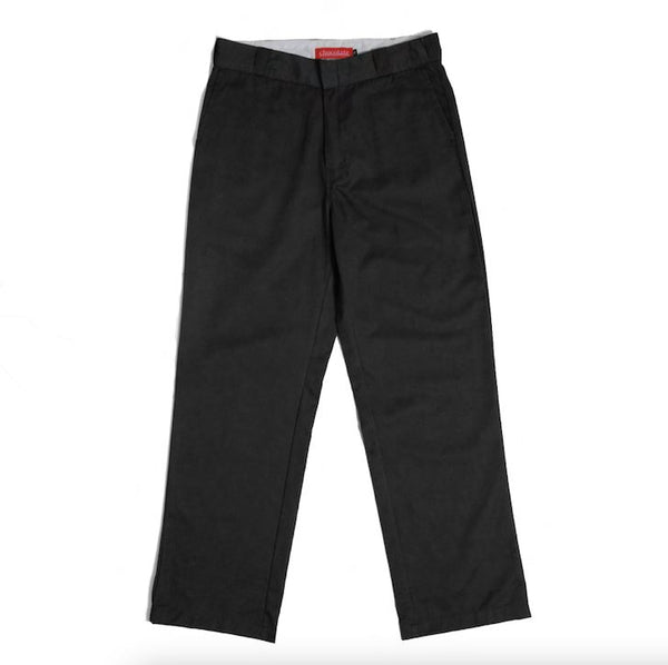 Chocolate Work Chino Pants Black - Skatewarehouse.co.uk
