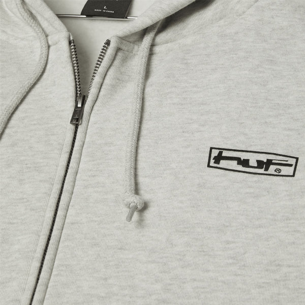 HUF Stretch F / Z Hoodie (Ash) - M