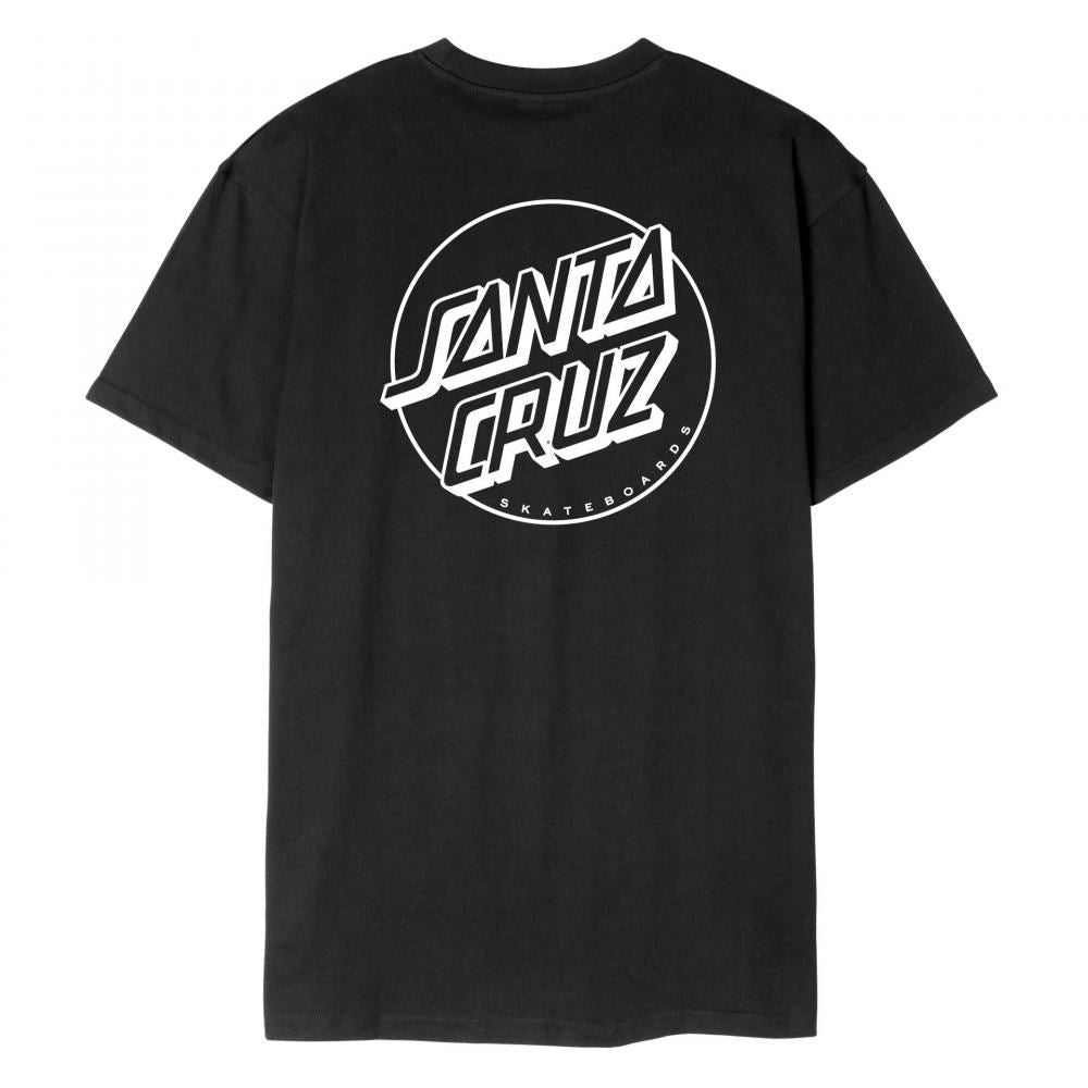 Santa Cruz T-Shirt Opus Dot Stripe - Black - Skatewarehouse.co.uk