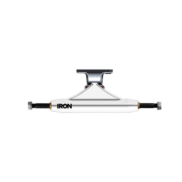 Iron 129mm High White Skateboard Trucks (Pair)