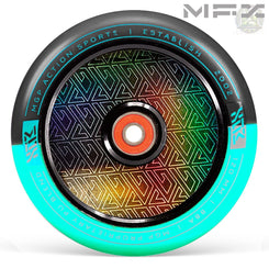 Madd Gear Mfx Corrupt Core 120Mm Wheels (2) - Black/Teal - Skatewarehouse.co.uk