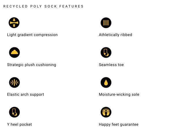 Merge4 Black Repreve and Organic Cotton Quarter Crew Socks - Skatewarehouse.co.uk