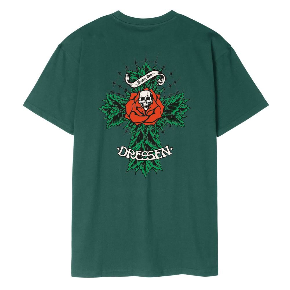 Santa Cruz T-Shirt Dressen Rose Cross 2 - Rainforest