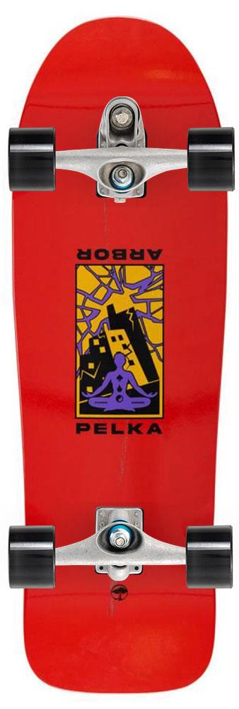 Arbor Ace Pelka 9.75 Chaos x Carver Custom Surf Skate Skateboard C7 - 9.75