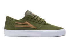 Lakai Manchester Skate Shoes - Olive/Cord - Skatewarehouse.co.uk
