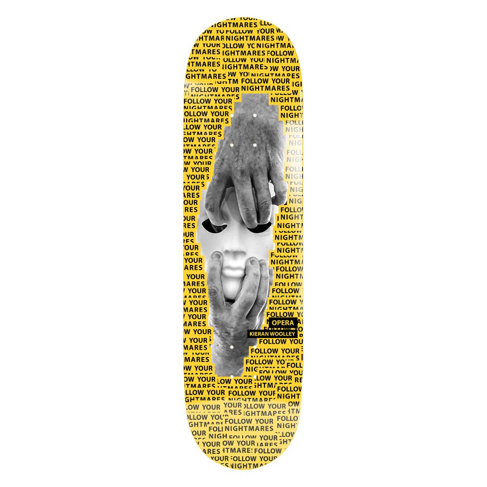 Opera Woolley Nightmare EX7 Yellow Skateboard Deck - 9.0"
