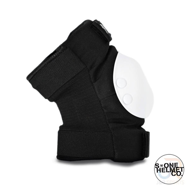 S1 Park Elbow Pads - Black w / White Caps