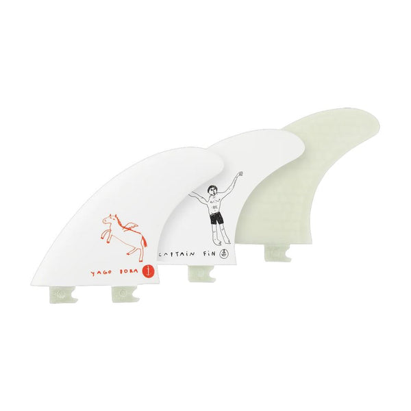 Captain Fin Co - Yago Dora Tri - MD / LG - White (Snap-In / FCS II) - M