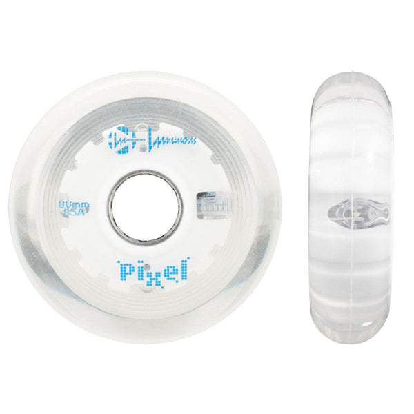 Luminous Pixel LED Inline Wheel - Clear / Tornado - 80mm / 85a (Set of 4)