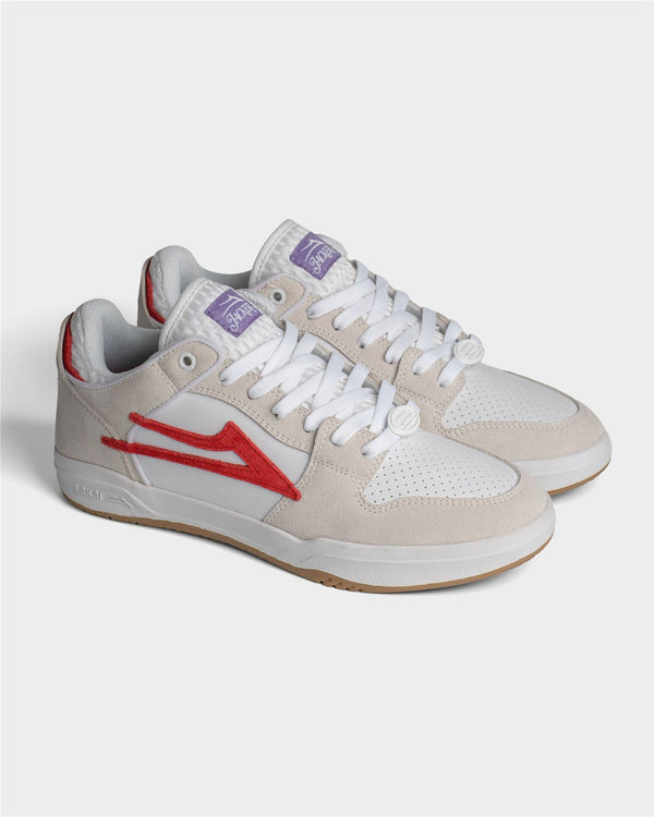 Lakai Telford Low Skate Shoes Jacker White