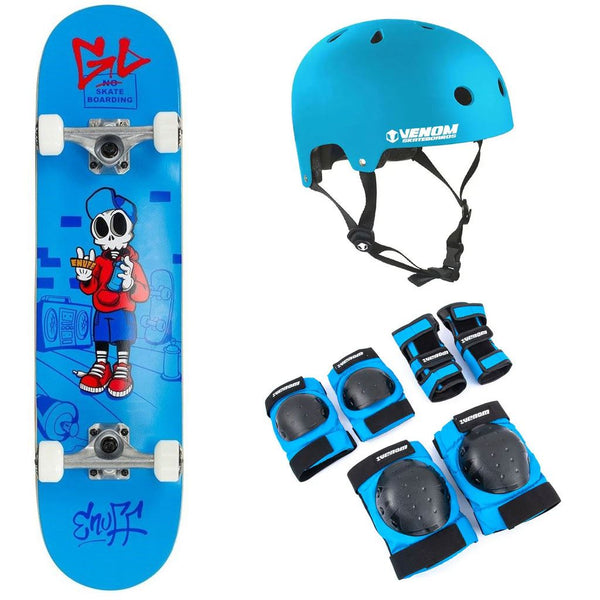 Enuff Skully Blue Complete Skateboard Bundle - 7.25