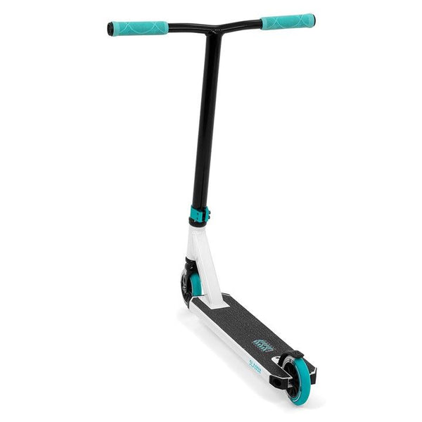 Slamm Classic Mini Pro Stunt Scooter - One Size White / Mint Bundle