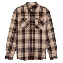 Santa Cruz Shirt Apex L/S Shirt Brown Check - XXL - OUTLET