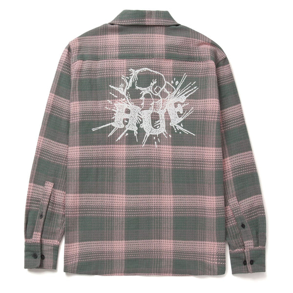 HUF Smash Flannel Overshirt (Pink) Apparel - S