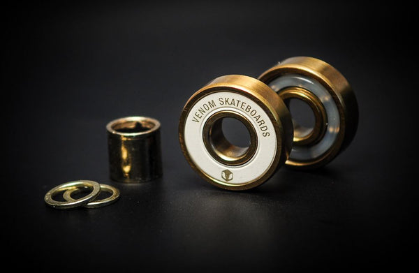 Venom Precision Gold Skateboard Bearings - Skate Rated - Skatewarehouse.co.uk