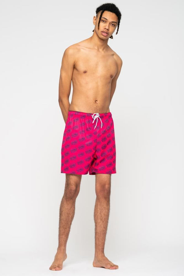 Santa Cruz Shorts Broken Dot Swim Short - Hot Pink - Skatewarehouse.co.uk