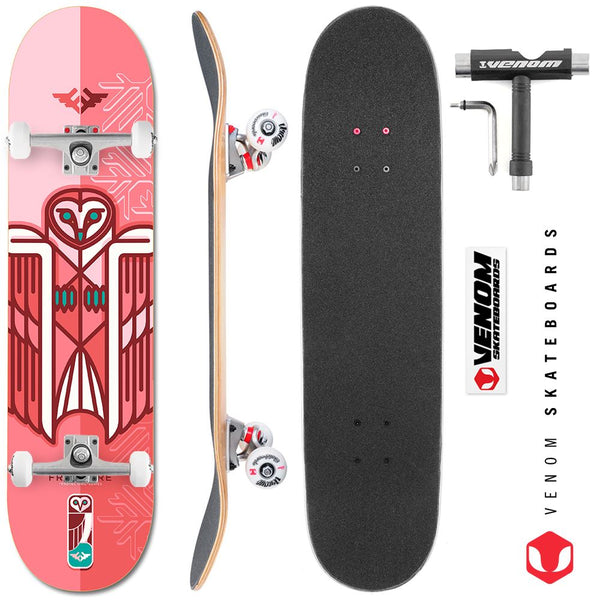 Fracture x Jono Wood Red x Venom Skateboards Core Custom Complete Skateboard - 8.0 - Skatewarehouse.co.uk