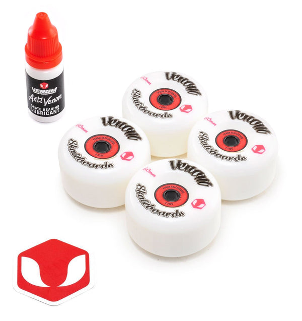 Venom Skateboards Classic Skateboard Wheels with ABEC 9 Bearings Pre Installed - Skatewarehouse.co.uk