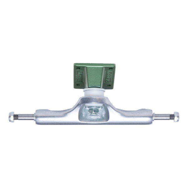 Slappy ST1 Hollow Lights Polished / Gunmetal Green Skateboard Trucks - 8.5 (5.75