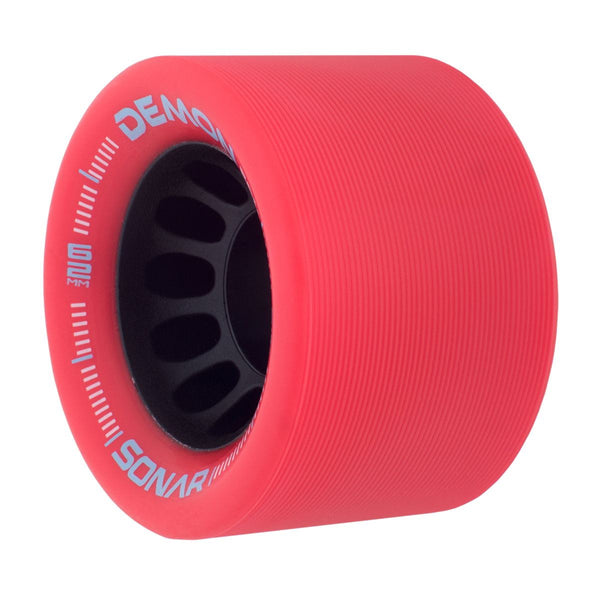 Sonar (4) Demon Edm - Red / 95a Skateboard Wheels - 62mm