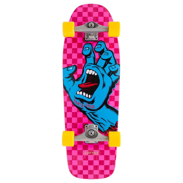 Santa Cruz Surfskate Complete Screaming Hand Check Carver - Skatewarehouse.co.uk