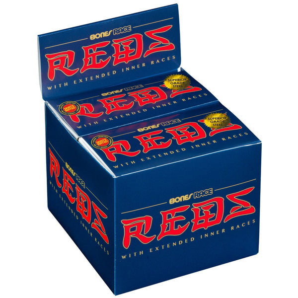 Bones Race Reds - 8mm 8 Pack Skateboard Bearings