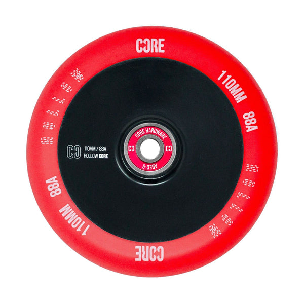 CORE Hollow Stunt Scooter Wheel V2 110mm - Red / Black