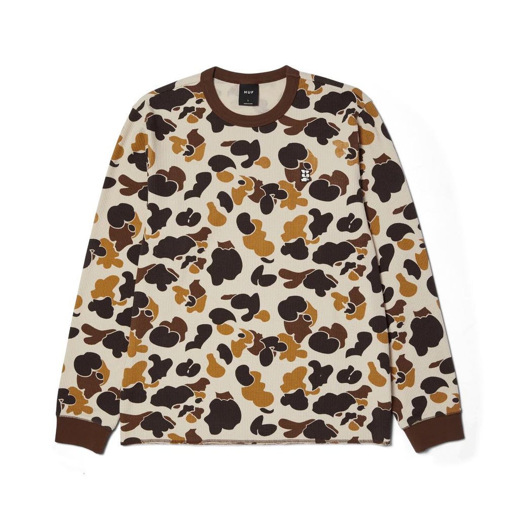 HUF Shrader Camo L / S Thermal (Duck Camo) T-Shirt - M