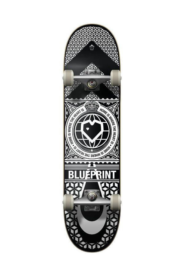 Blueprint Home Heart Black / White Complete Skateboard - 8.0