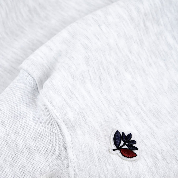 Magenta Script Collar Crewneck Ash - Skatewarehouse.co.uk