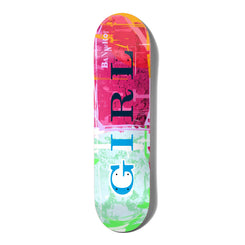 Girl Letterpress Simon Bannerot Skateboard Deck - 8.25" - Skatewarehouse.co.uk