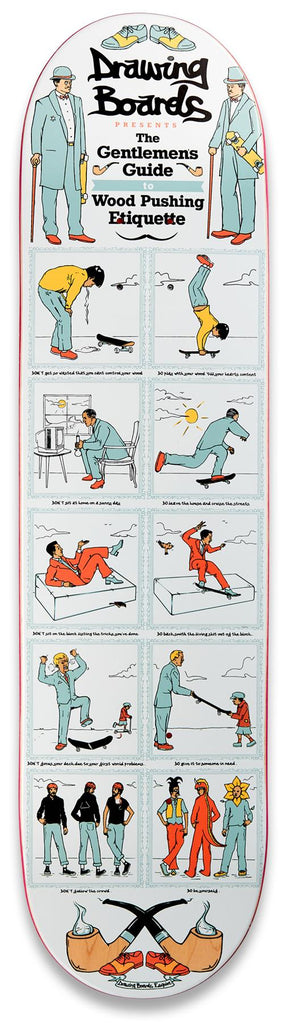 Drawing Boards Gent Skateboard Deck - 8.8" - Skatewarehouse.co.uk