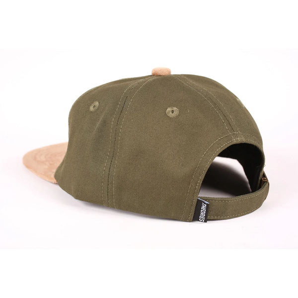 Theories Of Atlantis 'Hand Of Theories' Twill & Suede Snapback Moss / Brown