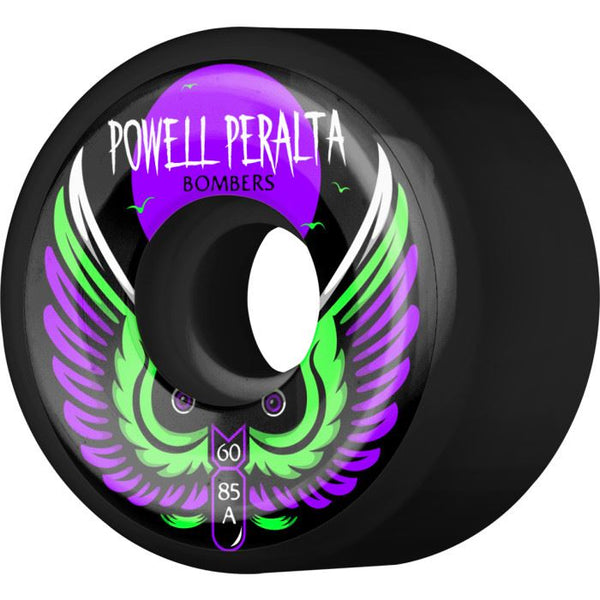 Powell Peralta 'Bomber 3' Skateboard Wheels 85a Black - Skatewarehouse.co.uk