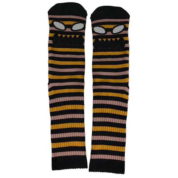 Toy Machine Monster Face Mini Stripes Black / Mustard Socks