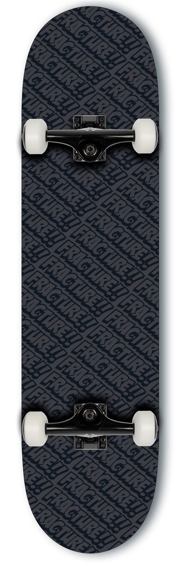 Fracture All Over Comic Black Complete Skateboard 8.0