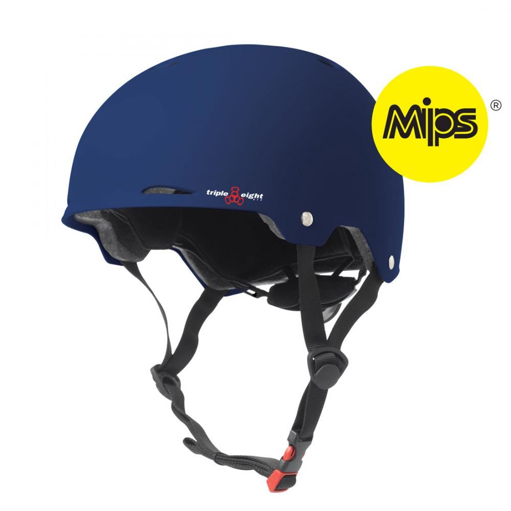 Triple Eight Helmet Gotham Helmet MIPS - Blue Matte - Skatewarehouse.co.uk