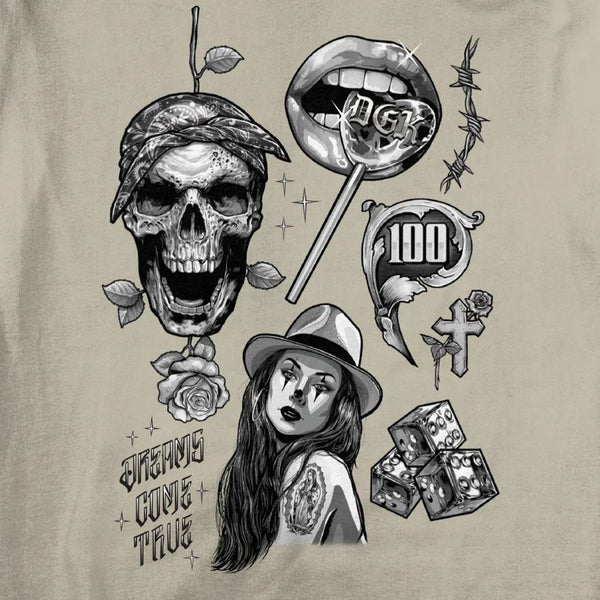 DGK Dreams Come True Hooded Fleece Cement - Skatewarehouse.co.uk