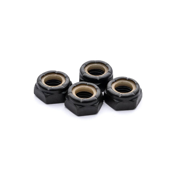 Paris Axle Nuts - Black (4 Pack) Skateboard Hardware