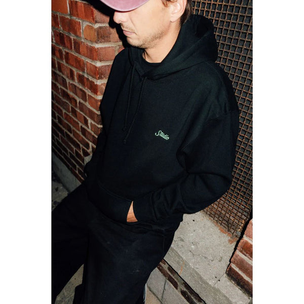 Studio Skateboards Script Hoodie Black - Skatewarehouse.co.uk