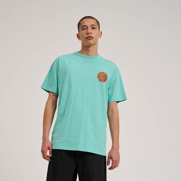 Santa Cruz T-Shirt Classic Dot Chest T-Shirt - Pool Blue - Skatewarehouse.co.uk