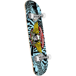Powell Peralta Winged Ripper Black / Light Blue - 7" x Complete Skateboard - 7.0"