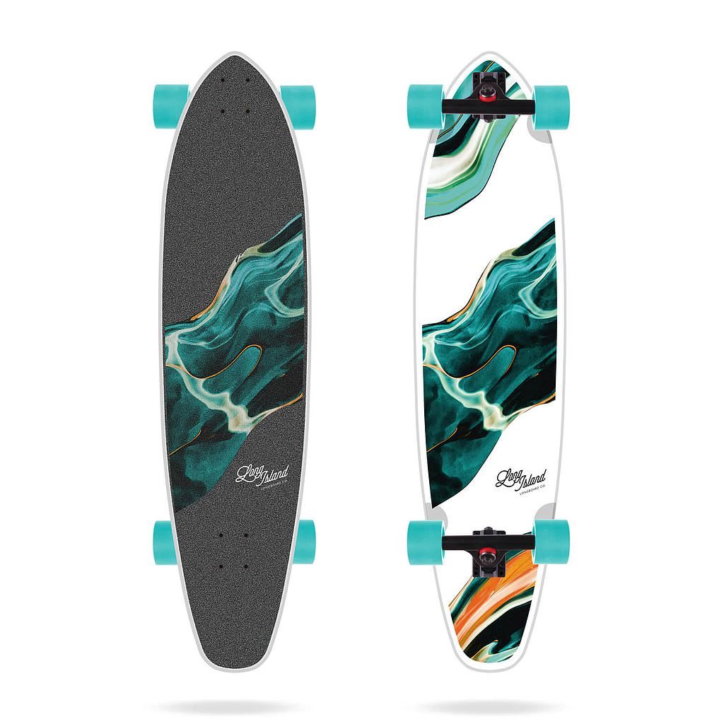 Long Island Teal 37.85"x9.3" Kicktail Long Island Complete Longboard - 37.0" - Skatewarehouse.co.uk