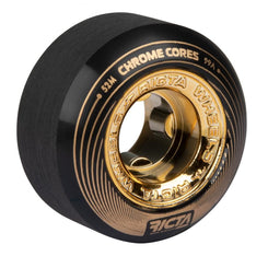 Ricta Skateboard Wheels Chrome Core 99a - Black Gold - Skatewarehouse.co.uk