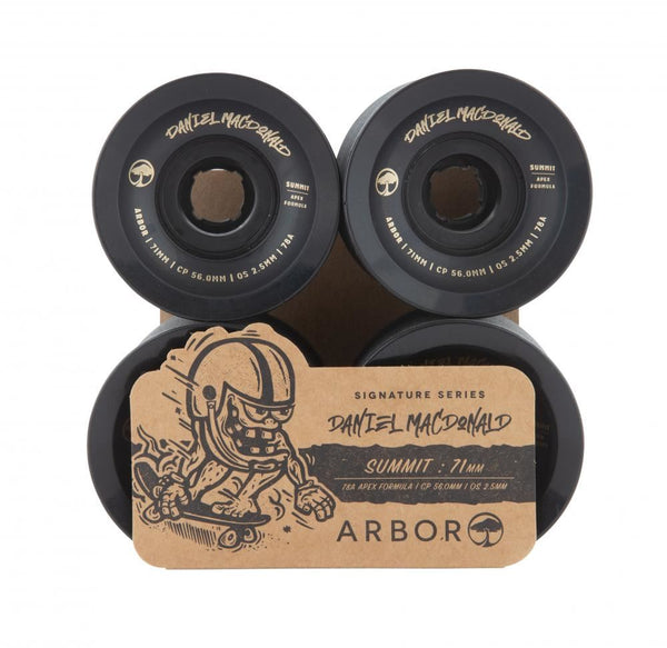 Arbor Signature Skateboard Wheels Summit Daniel MacDonald 78a - Black - Skatewarehouse.co.uk