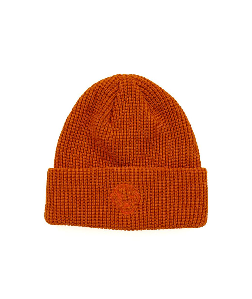 Waffle Knit Beanie (Burnt Orange) - One Size